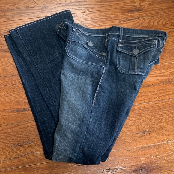 Rock & Republic Kiss Boot Cut Jeans Women’s 2004 Dark Wash Flare Y2K Size 30 - Picture 14 of 14